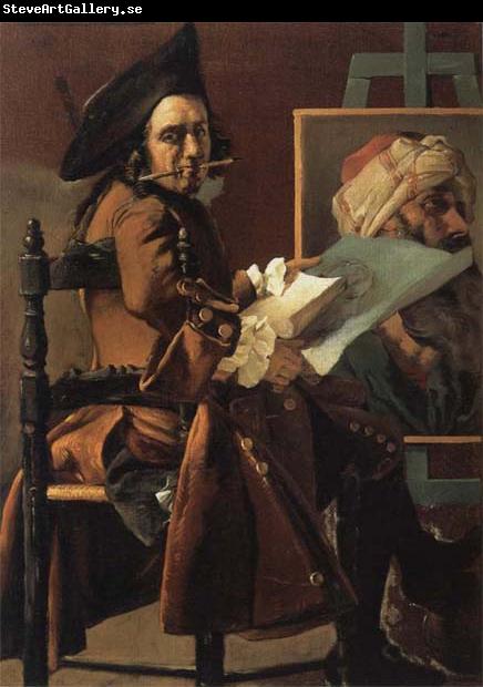 Pierre Subleyras Self-Portrait at an Easel